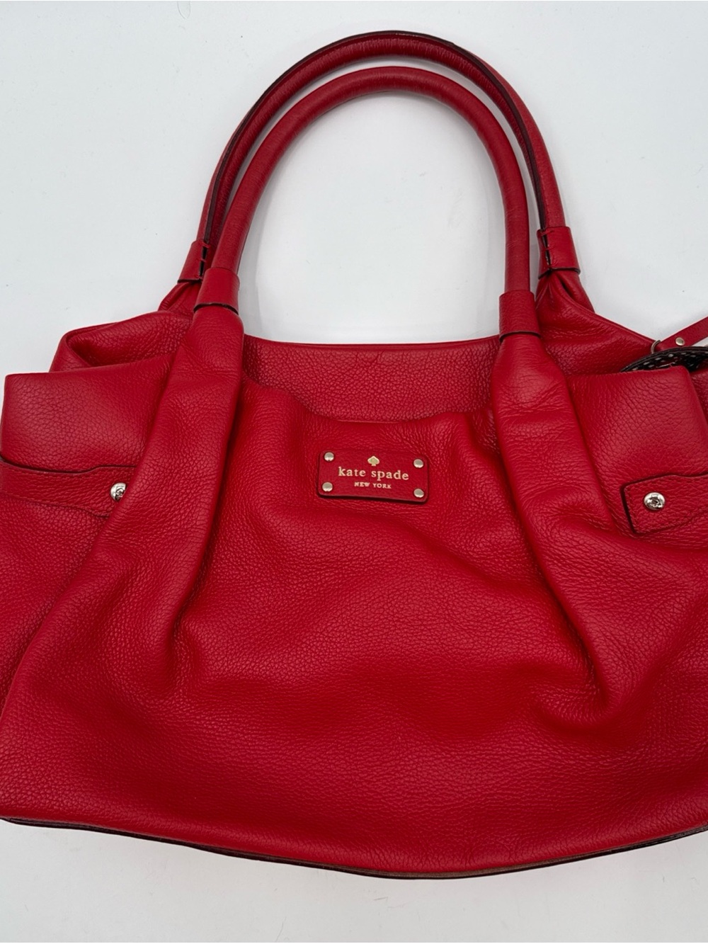 kate spade Red Pebble Leather Satchel